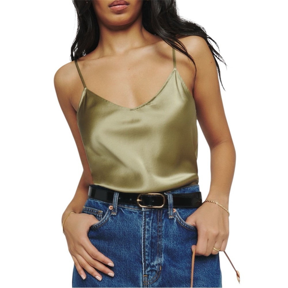 Reformation Silk Scoop Neck Cami Women’s Small NWT